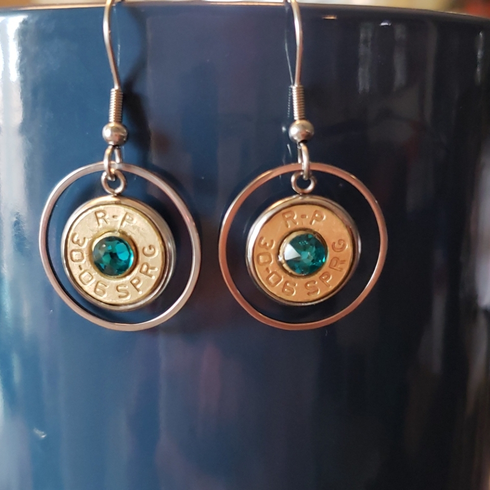 Handmade bullet earrings